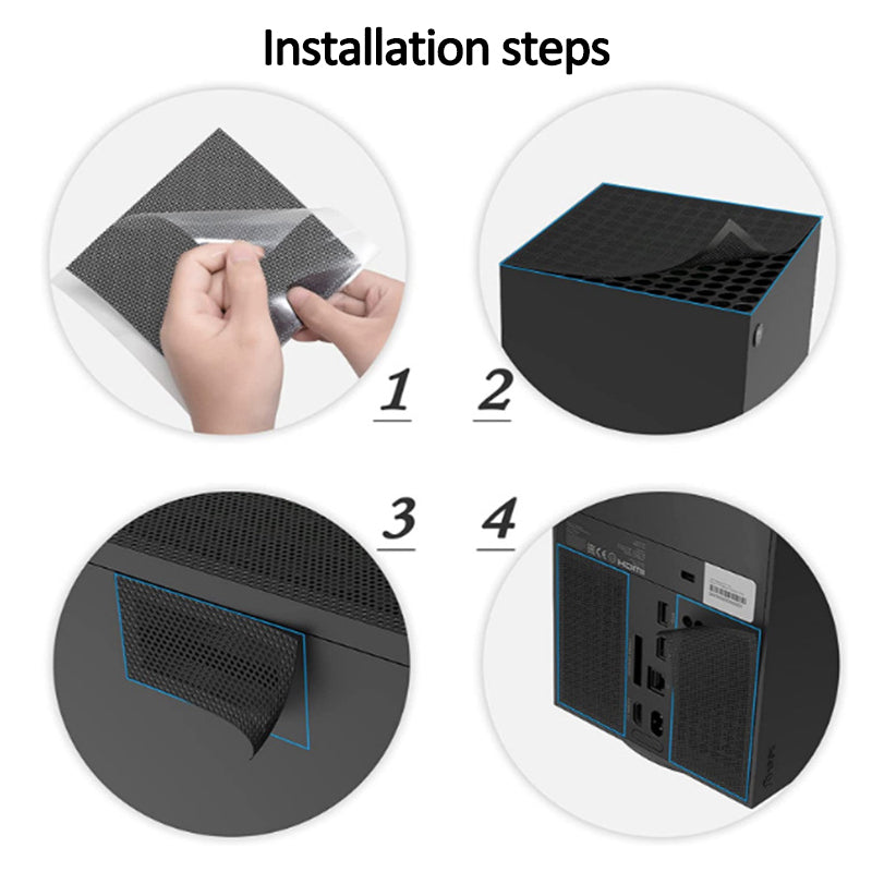 Til Xbox Series X-spilkonsol Mesh-støvdækselsæt PVC-varmeafledningsstøvtæt net Til Xbox Series X-spilkonsol Mesh-støvdækselsæt PVC-varmeafledningsstøvtæt net